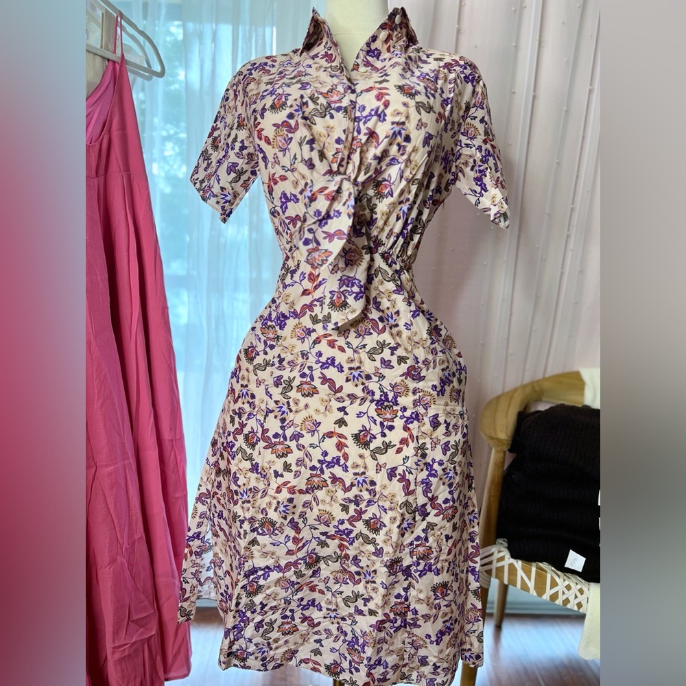 Thakoon pale peach tie front dress NWT
